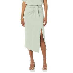 TEREA Women's Laila Faux Wrap Midi SkirtDesert Sage Size Large